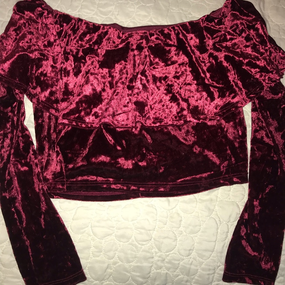 Velvet off the shoulder